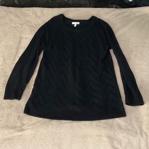 Sonoma Women's Black Chevron Knit Sweater